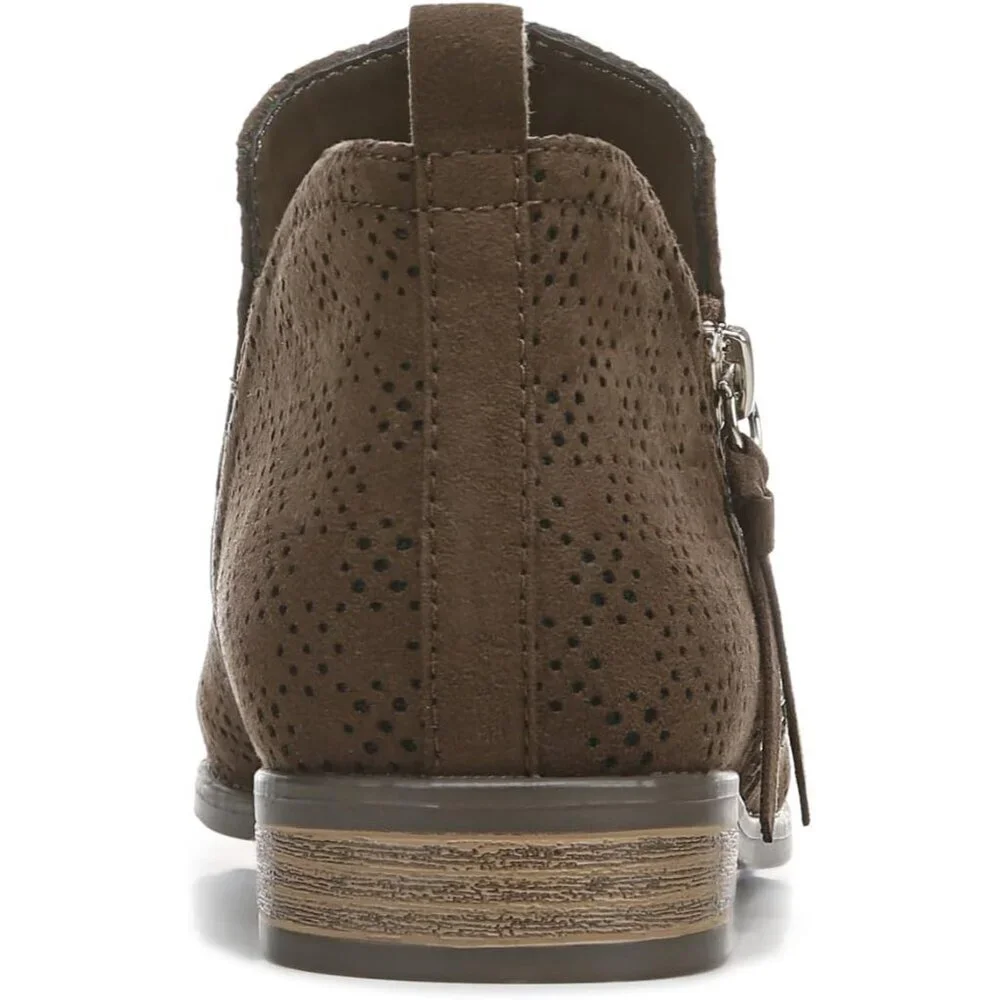 Casual Chocolate Brown Ankle Booties for Women - Eco-Crafted with Cushioning - Picture 3 of 9